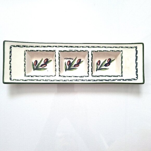 Ceramic Olive Dish from Greece - Picture 1 of 3